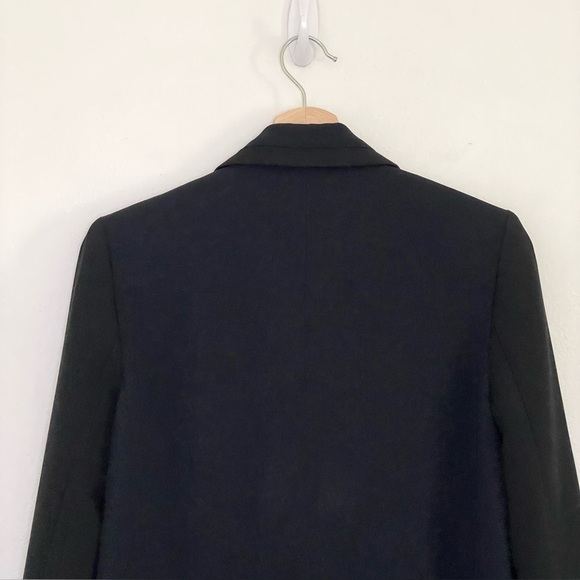 J Brand Two Tone Blazer Button Front Suit Jacket Black Size 2 Classic Neutral - Picture 5 of 12